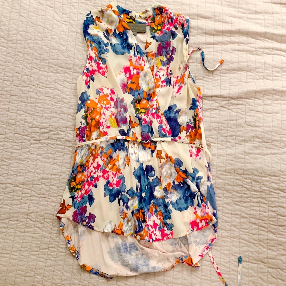 Watercolor Print Blouse